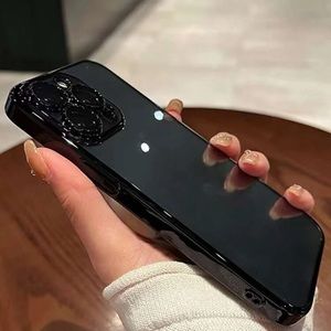 iPhone 14ProMax Black tinted clear phone case